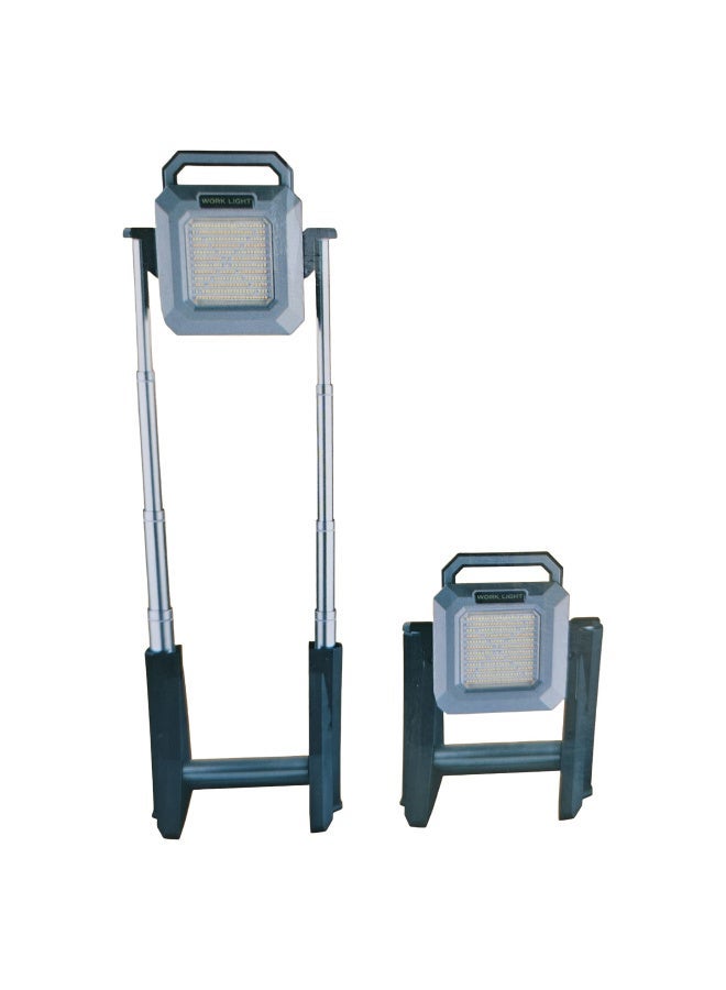 LED flashlight for camping with multi-color illumination ranging from 750 lumens to 3000 lumens, telescopic base, rechargeable battery via USB cable, and can also be used as a power bank to charge mobile phones. Multi-color - Image 1